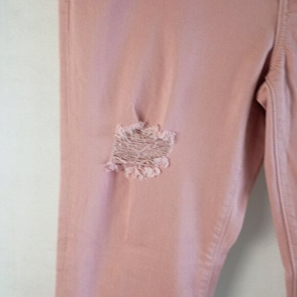 New York & Co Pink Distressed Boyfriend Jeans NWT Stretch women size 8 - Picture 7 of 9